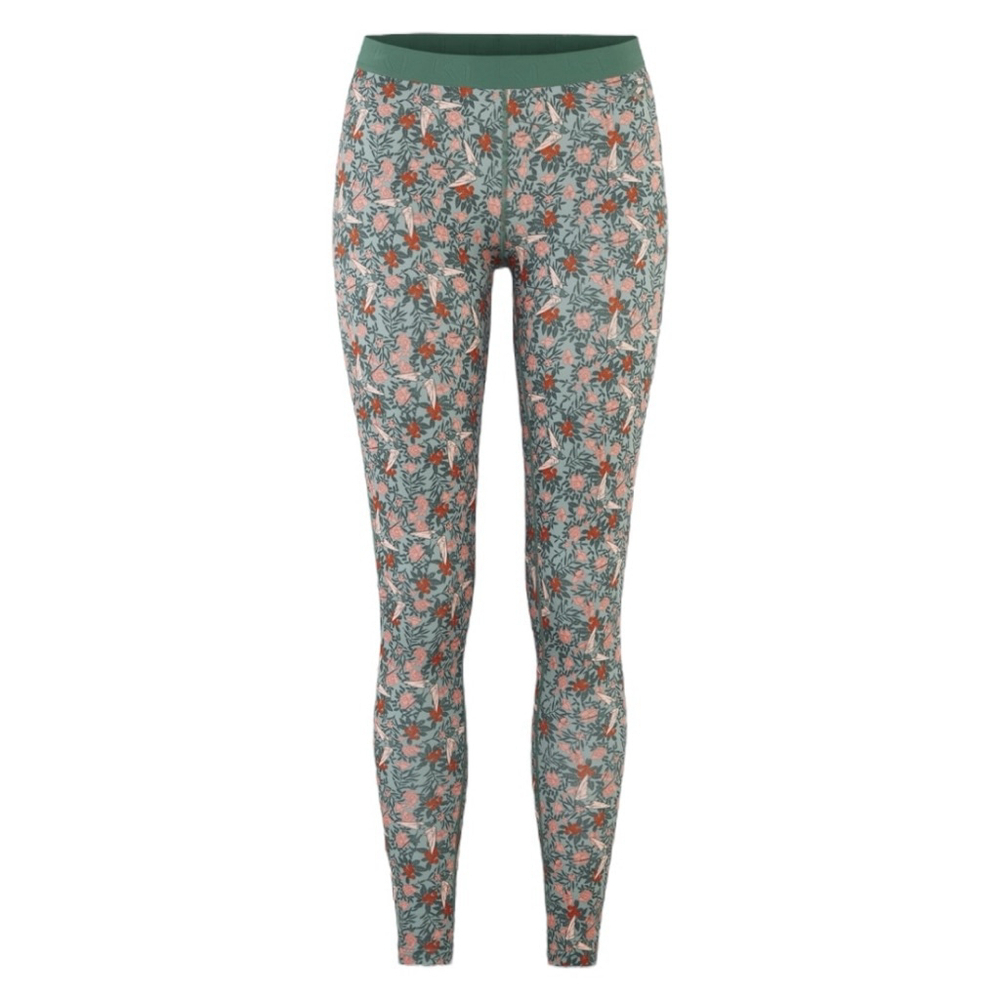 Kari Traa Fryd Superundertøysbukse Thermal Leggings, Murk Green Floral, S-M - Picture 2 of 15
